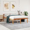 vidaXL Seniorenbett Wachsbraun 135x190 cm Massivholz Kiefer