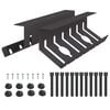 vidaXL Unter dem Schreibtisch Kabelmanagement Tray 2 Stk. Schwarz