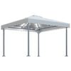 vidaXL Pavillon mit LED-Lichterkette 300x300 cm Cremewei&szlig; Aluminium