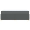 vidaXL Bettgestell mit Matratze Dunkelgrau 100 x 200 cm Stoff