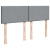 vidaXL Boxspringbett mit Matratze Hellgrau 160x200 cm Stoff