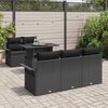 vidaXL Gartensofa-set mit Kissen 6 pcs Schwarz Poly Rattan