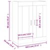 vidaXL Wandschrank Betongrau 69,5x34x90 cm