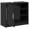 vidaXL Waschbecken-Schrank mit Speicher Schwarze Eiche 63 x 29 x 55 cm