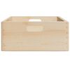 vidaXL Holzkiste mit Griffen 40x30x13 cm Massivholz Kiefer