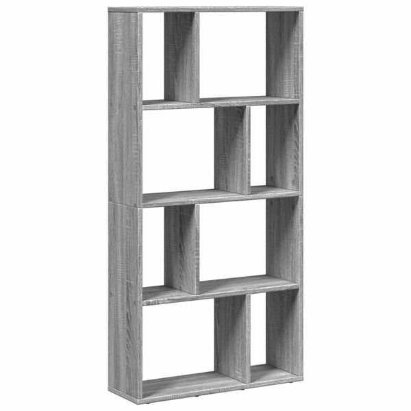 vidaXL B&uuml;cherregal Grau Sonoma 60x20x120,5 cm Holzwerkstoff
