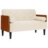 vidaXL Zweisitzer-Sofa mit Nackenrollen 110 cm Leinen