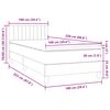 vidaXL Boxspringbett mit Matratze & LED Schwarz 100x220 cm Samt