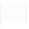 vidaXL Zaun mit Pfosten Silber 1,5 x 25 m Stahl