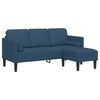 vidaXL Sofa Set mit Kissen 2 pcs Blau Polyester