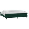 vidaXL Boxspringbett mit Matratze Dunkelgr&uuml;n 180x220 cm Samt