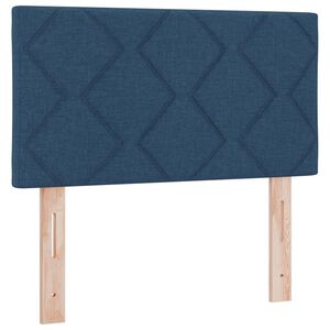 vidaXL LED Kopfteil Blau Stoff