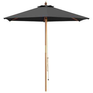 vidaXL Gartensonnenschirm &Oslash; 210 x 237 cm Massives Eukalyptus Holz