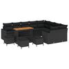 vidaXL Gartensofa-set 13 stk. Schwarz Poly-Rattan