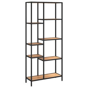 vidaXL B&uuml;cherregal 80x30x180 cm Stahl und Holzwerkstoff