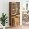 vidaXL Highboard mit Schubladen 2 pcs Altholz Holzwerkstoff