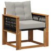 vidaXL Outdoor Mittelsofa Massivholz Akazie Natur
