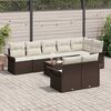 vidaXL Gartensofa-set mit Speicher 9 pcs Braun Poly-Rattan