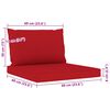 vidaXL 10-tlg. Garten-Lounge-Set mit Kissen Rot
