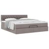 vidaXL Ottoman-Bett mit Matratze Taupe 180x200 cm Stoff