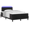 vidaXL LED Boxspringbett mit Matratze Schwarz 120 x 200 cm Samt