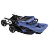 vidaXL Tandem-Zwillingskinderwagen Marineblau Stahl