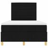 vidaXL LED Boxspringbett mit Matratze Schwarz 120 x 200 cm Stoff