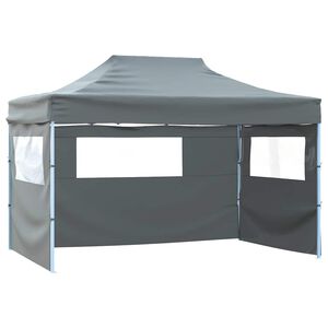 vidaXL Faltzelt mit 3 W&auml;nden 431x291x315 cm Anthrazit