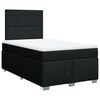vidaXL Boxspringbett mit Matratze Schwarz 120x200 cm Stoff