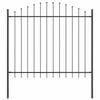 vidaXL Gartenzaun Woerden Grau 170 x 165 cm Pulverbeschichteter Stahl