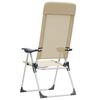 vidaXL Klappbare Campingst&uuml;hle 2 Stk. Aluminium Creme