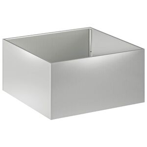 vidaXL Garten-Pflanzgef&auml;&szlig; Silber 100 x 100 x 40 cm Verzinkter Stahl
