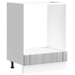 vidaXL Herdumbauschrank Lucca Grau Sonoma Holzwerkstoff