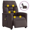 vidaXL Massagesessel Elektrisch Dunkelbraun Stoff