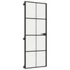 vidaXL Innent&uuml;r Schlank Schwarz 76x201,5 cm Hartglas und Aluminium