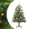 vidaXL K&uuml;nstlicher Weihnachtsbaum 150 LEDs Warmes Wei&szlig; PVC und Metall