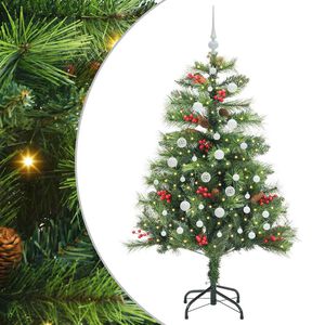 vidaXL K&uuml;nstlicher Weihnachtsbaum 150 LEDs Warmes Wei&szlig; PVC und Metall