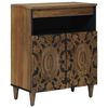 vidaXL Sideboard mit Speicher Braun 60 x 33,5 x 75 cm Massivholz Mango