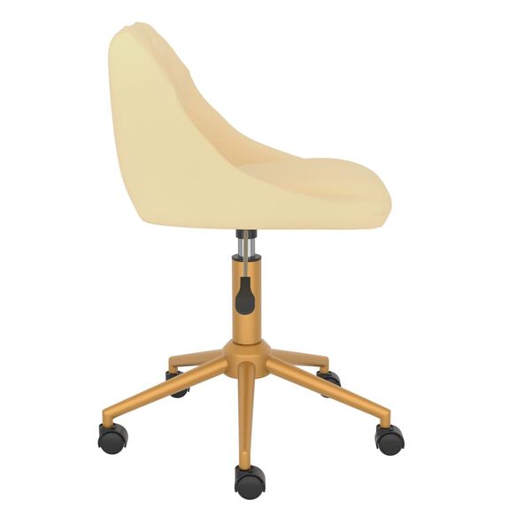 vidaXL Esszimmerst&uuml;hle 4 Stk. Drehbar Creme Samt