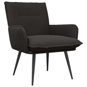 vidaXL Sessel Schwarz Boucl&eacute;