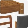 vidaXL Outdoor-Sofagarnitur mit Kissen 11 pcs Natur und Anthrazit
