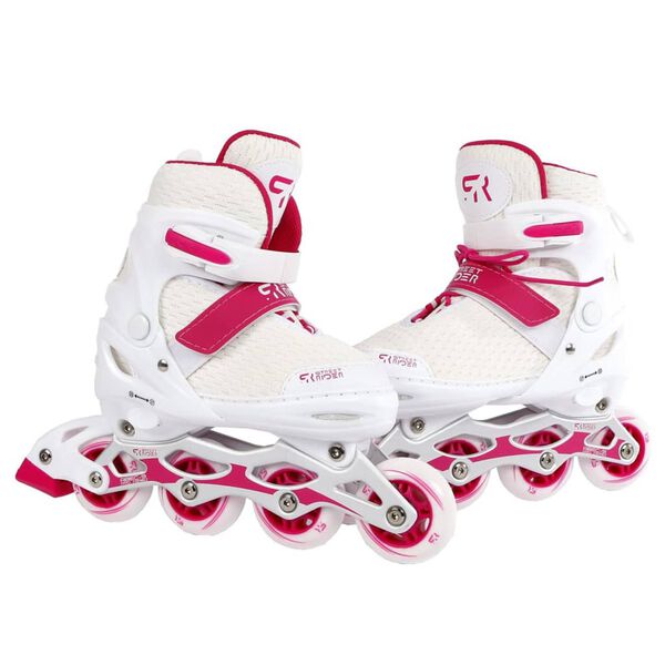 Street Rider Inline-Skates Verstellbar Pro Wei&szlig; Gr&ouml;&szlig;e 38-42