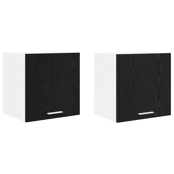vidaXL H&auml;ngeschrank 2 pcs Schwarze Eiche und Wei&szlig; 40 x 31 x 40 cm