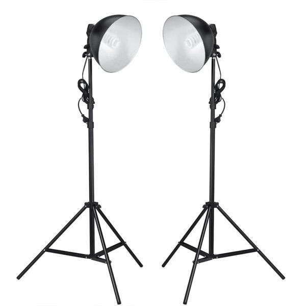 vidaXL Fotostudio-Set mit Leuchten, Hintergrund und Reflektor
