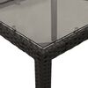 vidaXL Gartentisch mit Glasplatte Schwarz 90x90x75 cm Poly Rattan