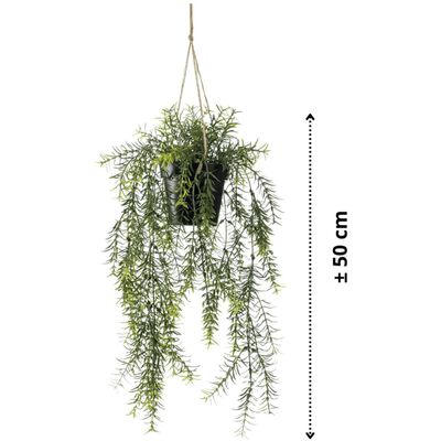 Emerald Kunstpflanze Asparagus Busch Hängend im Topf 50 cm