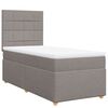 vidaXL Boxspringbett mit Matratze Taupe 100x200 cm Stoff