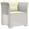 vidaXL 1-Sitzer Sessel mit Kissen Rattan-Look PP Wei&szlig;