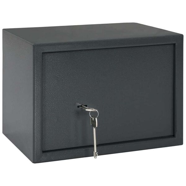 vidaXL Safe Box mit Schloss Dunkelgrau 35 x 25 x 25 cm Stahl