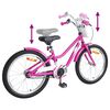 vidaXL Kinderfahrrad 18 Zoll f&uuml;r 5-7 Jahre alt Dunkelrosa